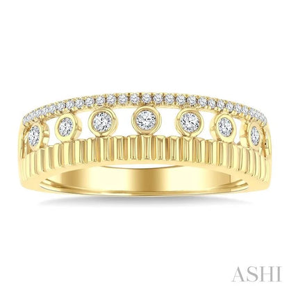 Bezel Layered Diamond Fashion Ring