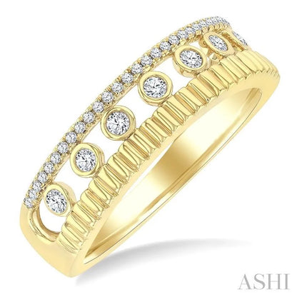 Bezel Layered Diamond Fashion Ring