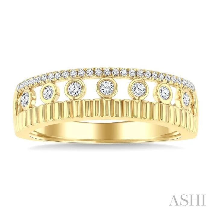 Bezel Layered Diamond Fashion Ring