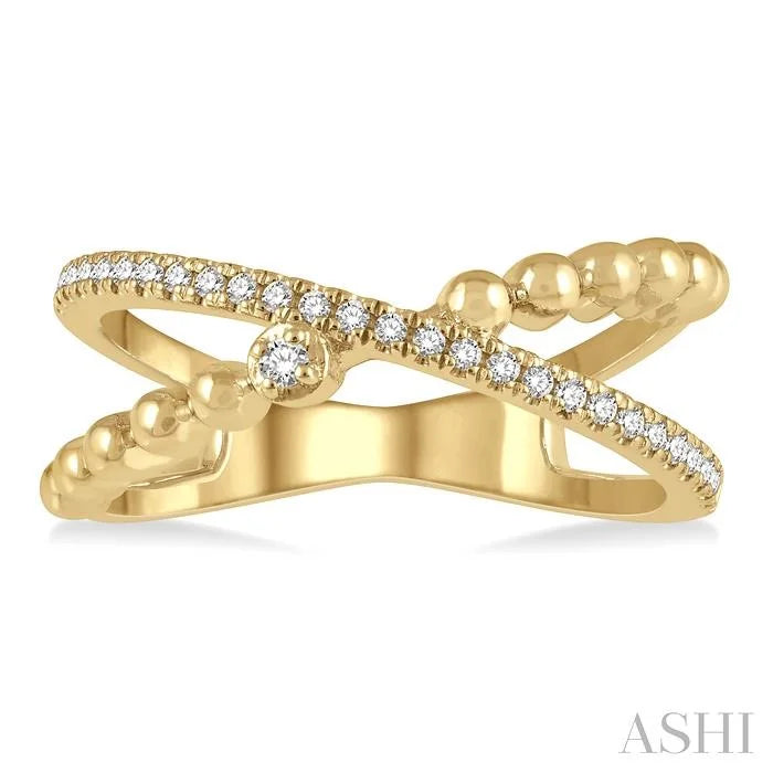 Bead Bijoux Criss Cross Diamond Fashion Ring