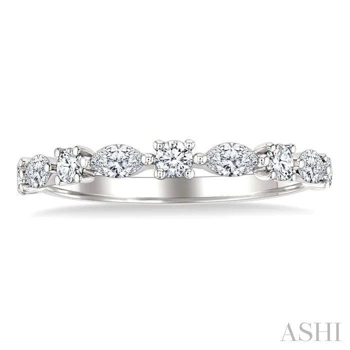 Marquise Shape Scatter Diamond Fashion Band
