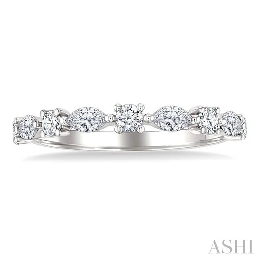 Marquise Shape Scatter Diamond Fashion Band