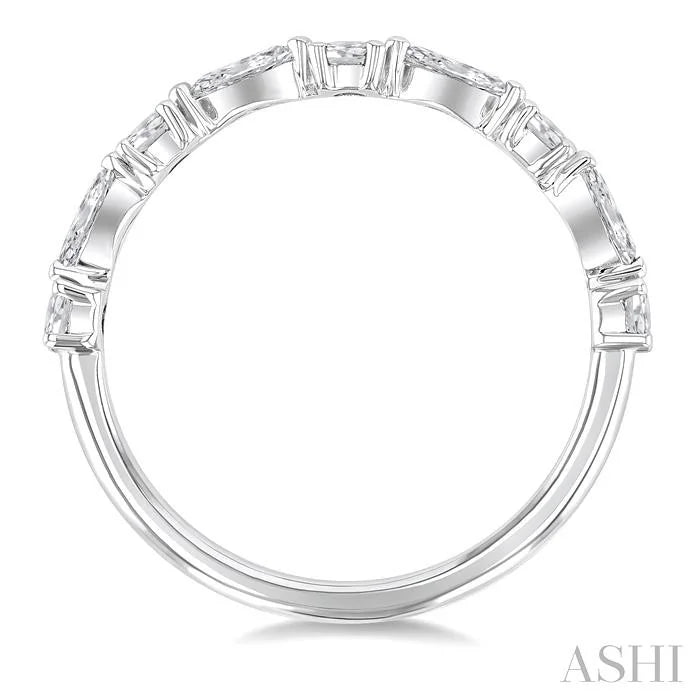 Marquise Shape Scatter Diamond Fashion Band