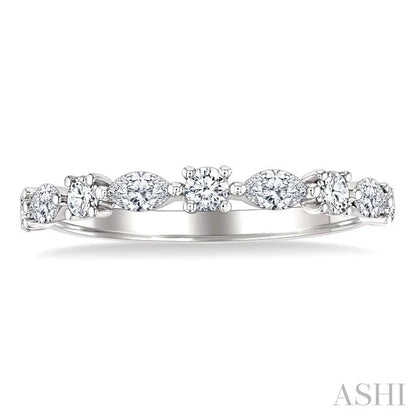 Marquise Shape Scatter Diamond Fashion Band