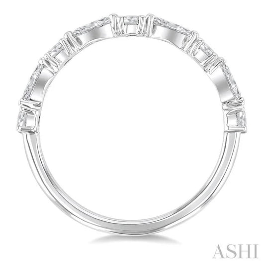 Marquise Shape Scatter Diamond Fashion Band