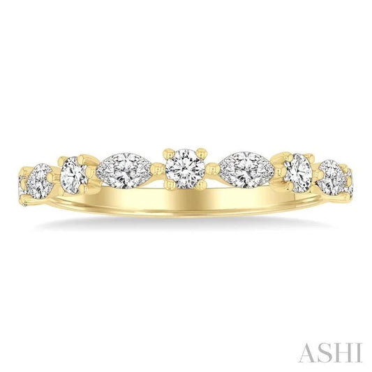 Marquise Shape Scatter Diamond Fashion Band
