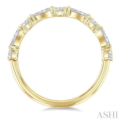 Marquise Shape Scatter Diamond Fashion Band