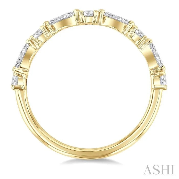 Marquise Shape Scatter Diamond Fashion Band