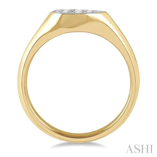 Pear Shape Lovebright Essential Diamond Signet Ring