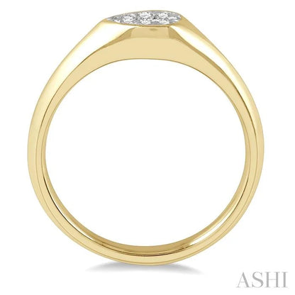 Pear Shape Lovebright Essential Diamond Signet Ring