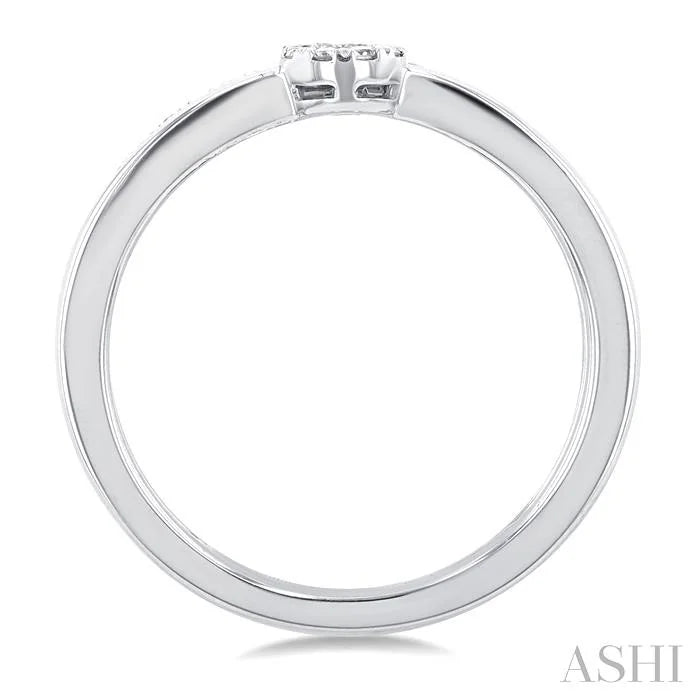 Round Shape Double Row Lovebright Diamond Fashion Ring