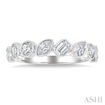 Mixed Shape Bezel Set Diamond Fashion Band