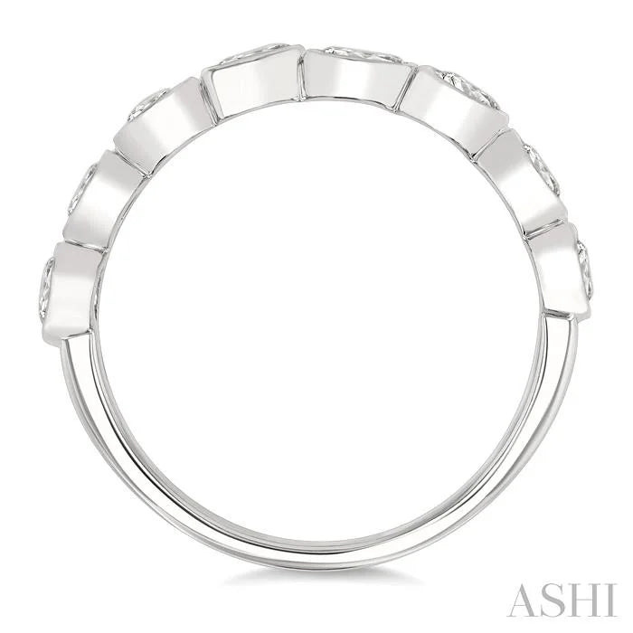 Mixed Shape Bezel Set Diamond Fashion Band