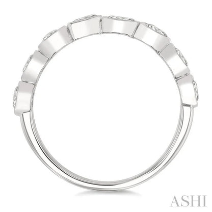 Mixed Shape Bezel Set Diamond Fashion Band