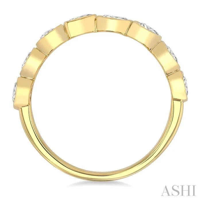 Mixed Shape Bezel Set Diamond Fashion Band