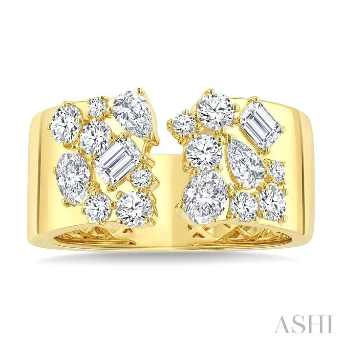 Mixed Shape Diamond Fashion Open Band