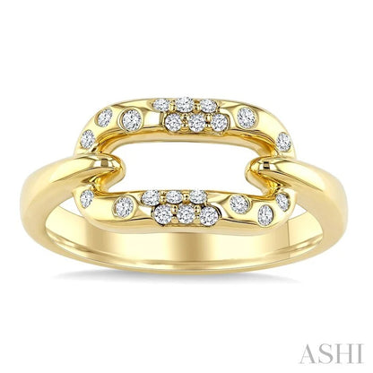 Aeris Gold Paperclip Mosaic Diamond Fashion Ring