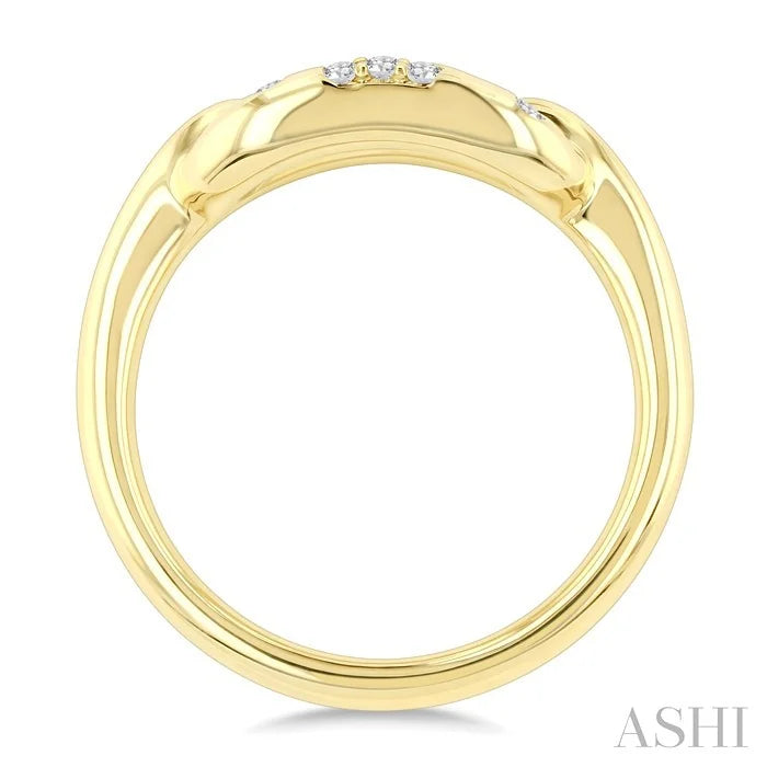 Aeris Gold Paperclip Mosaic Diamond Fashion Ring