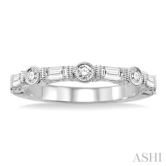 Stackable Baguette Diamond Wedding Band
