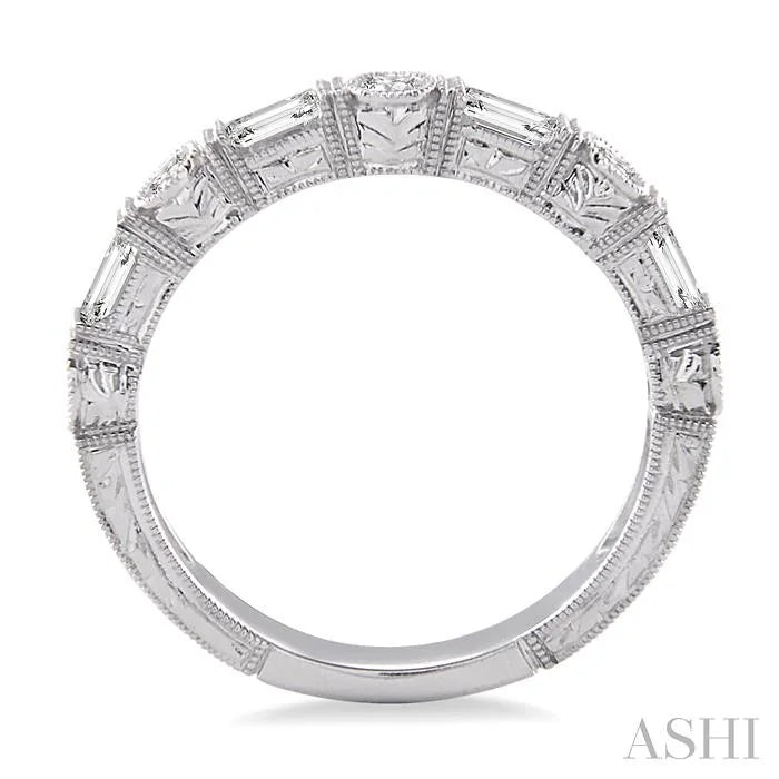 Stackable Baguette Diamond Wedding Band