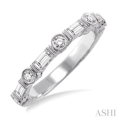 Stackable Baguette Diamond Wedding Band