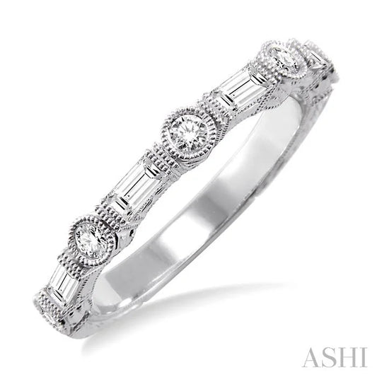 Stackable Baguette Diamond Wedding Band