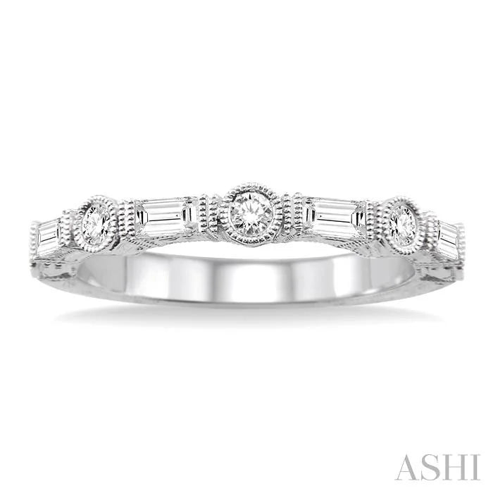 Stackable Baguette Diamond Wedding Band