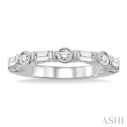 Stackable Baguette Diamond Wedding Band