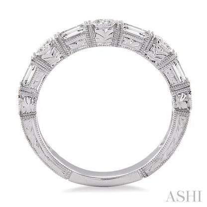 Stackable Baguette Diamond Wedding Band