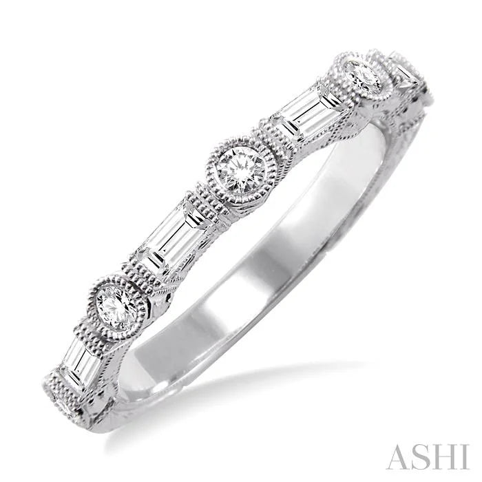 Stackable Baguette Diamond Wedding Band
