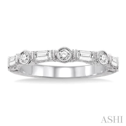 Stackable Baguette Diamond Wedding Band