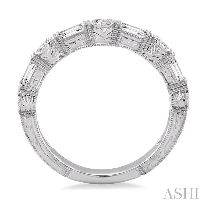 Stackable Baguette Diamond Wedding Band