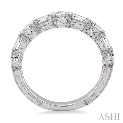 Stackable Baguette Diamond Wedding Band
