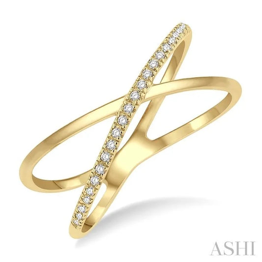 Criss Cross Diamond Fashion Ring