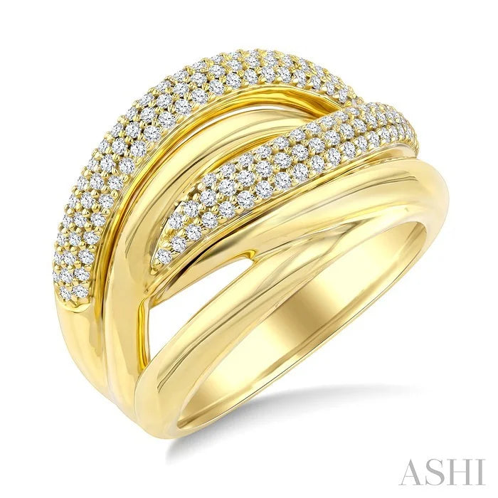 Aeris Gold Twisted Diamond Fashion Ring