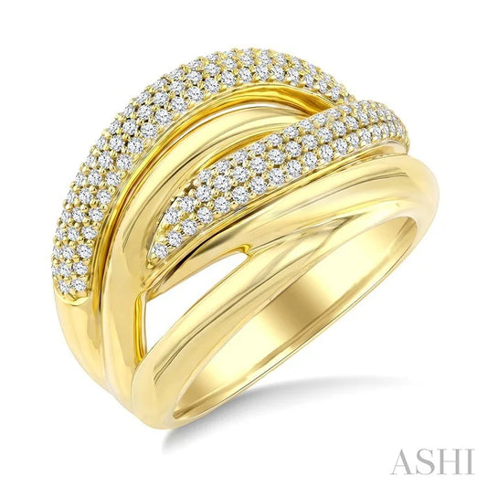 Aeris Gold Twisted Diamond Fashion Ring