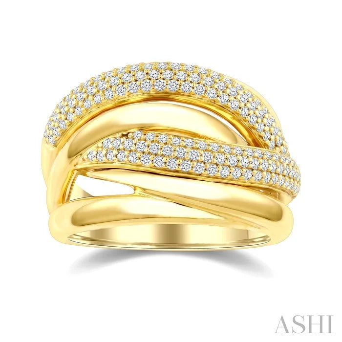 Aeris Gold Twisted Diamond Fashion Ring