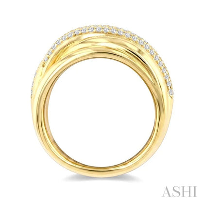 Aeris Gold Twisted Diamond Fashion Ring