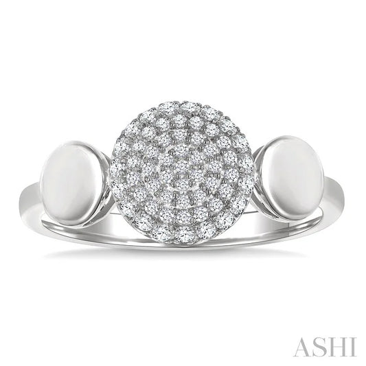 Pave-Set Round Shape Diamond Fashion Ring