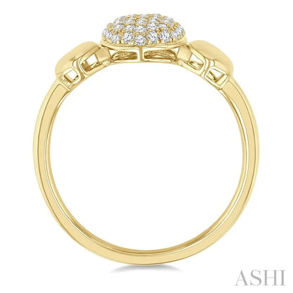 Pave-Set Oval Shape Diamond Fashion Ring