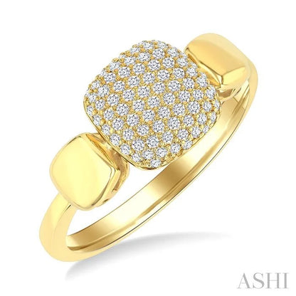 Pave-Set Cushion Shape Diamond Fashion Ring