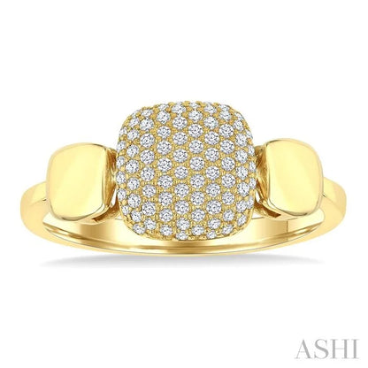 Pave-Set Cushion Shape Diamond Fashion Ring