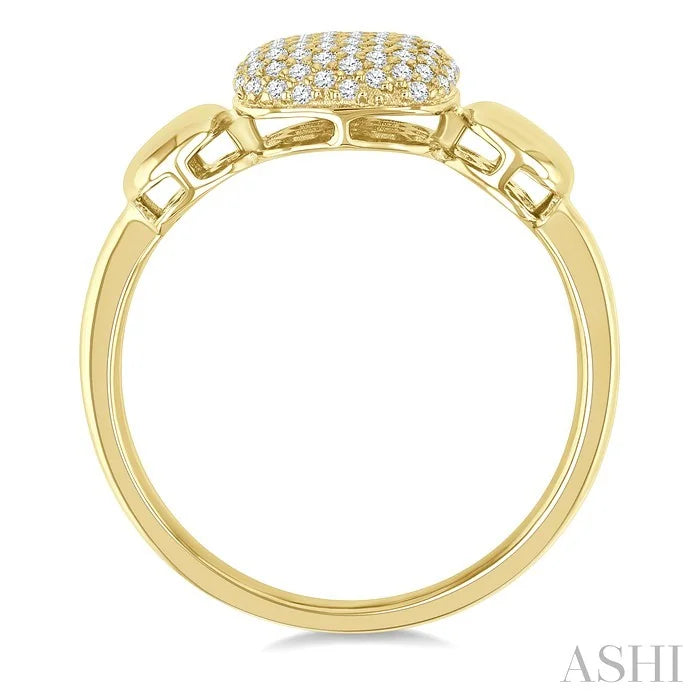 Pave-Set Cushion Shape Diamond Fashion Ring