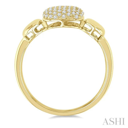Pave-Set Cushion Shape Diamond Fashion Ring
