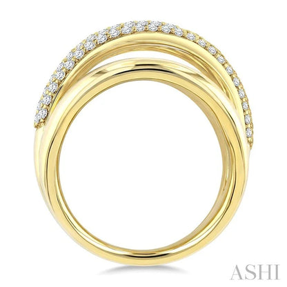 Aeris Gold Criss Cross Diamond Fashion Ring