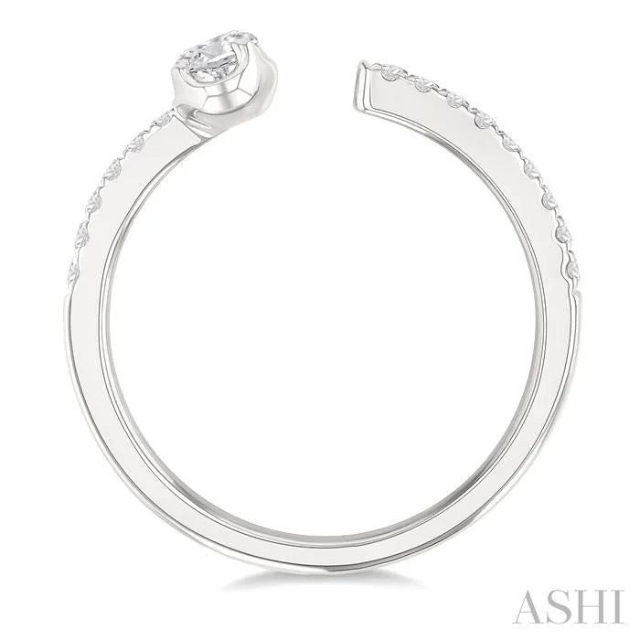 Oval Shape Diamond Fashion Open Ring