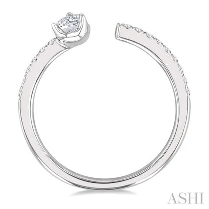Pear Shape Diamond Fashion Open Ring