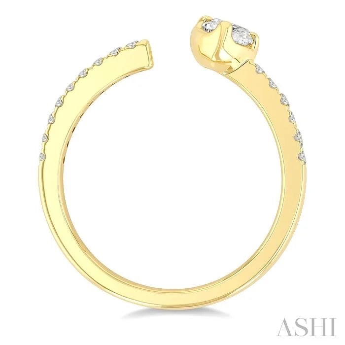 Heart Shape Diamond Fashion Open Ring