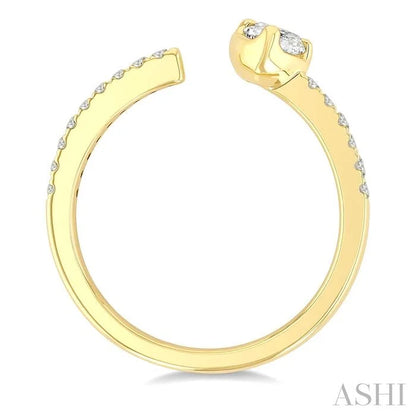 Heart Shape Diamond Fashion Open Ring