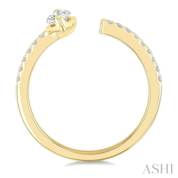 Marquise Shape Diamond Fashion Open Ring